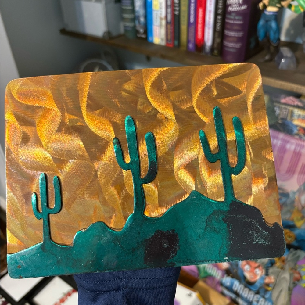 Handmade Abstract Cactus Metal Art